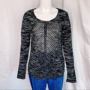 🦩2/$25 Dex / Black and White Marled Knit Sweater